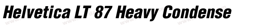 Helvetica LT 87 Heavy Condensed Oblique字体转换